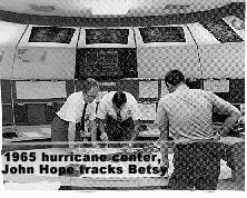 1965 hurricane center. John Hope tracks Betsy 1965 hurricane center. John Hope tracks Betsy
