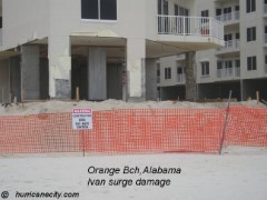 Orange Beach, Alabama, Ivan surge damage Orange Beach, Alabama, Ivan surge damage