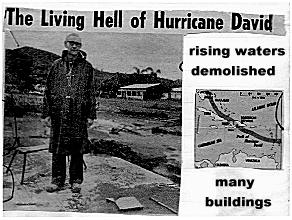 Headline: The Living Hell of Hurricane David; Rising waters demolished many buildings Headline: The Living Hell of Hurricane David; Rising waters demolished many buildings